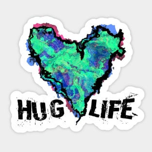 Hug Life - Green Sticker